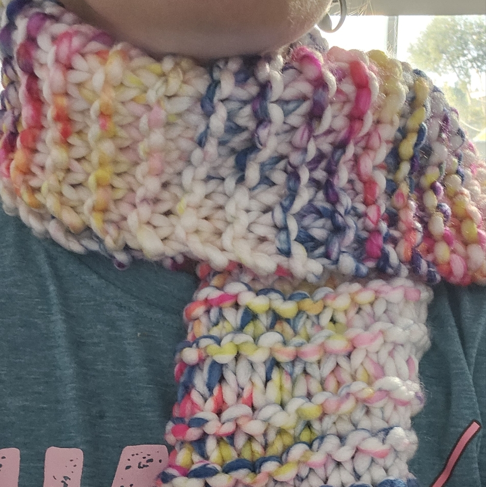 Colorful Knit Scarf And Hat for Women
